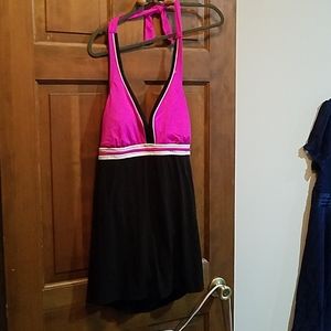 Swin suit top. Pink and black